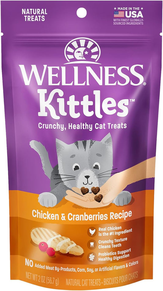 Kittles Crunchy Natural Grain Free Cat Treats 2-Ounce Bag