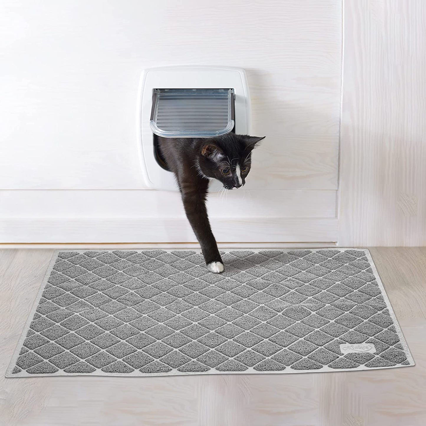 Premium Cat Litter Mat, Litter Box Mat with Non-Slip and Waterproof Backing, Litter Trapping Mat Soft on Kitty Paws and Easy to Clean, Cat Mat Traps Litter from Box