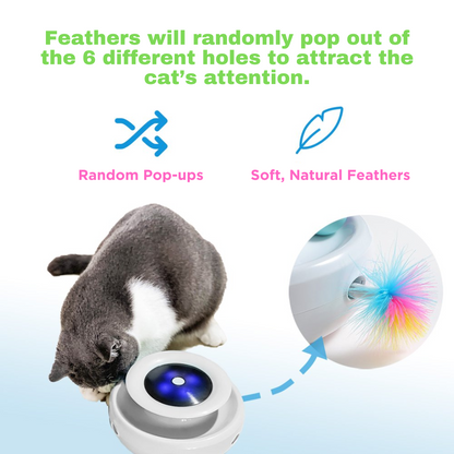 Cat Toys 2-In-1 Interactive Toy for Indoor Cats, Cat Balls, Cat Mice Toy, Cat Entertainment, Electric Cat Toy for Kittens, Dual Power Supplies
