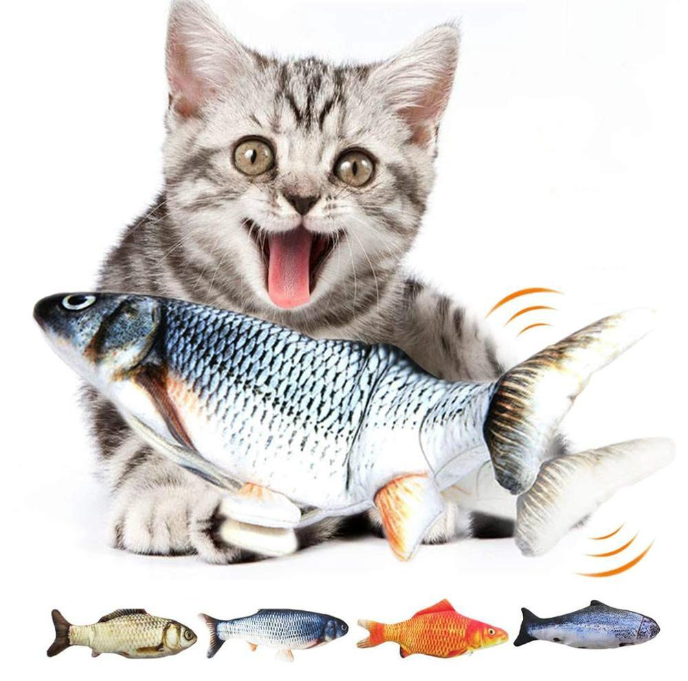 Realistic Electronic Flipping Fish Toy for Cats